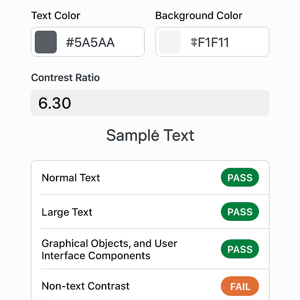 Color Contrast Checker - free online tool