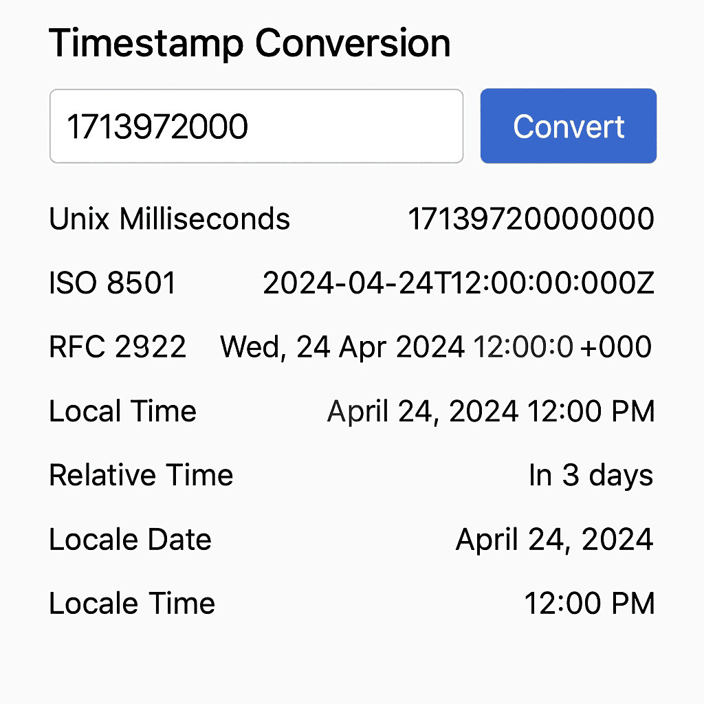 Epoch Timestamp - free online tool