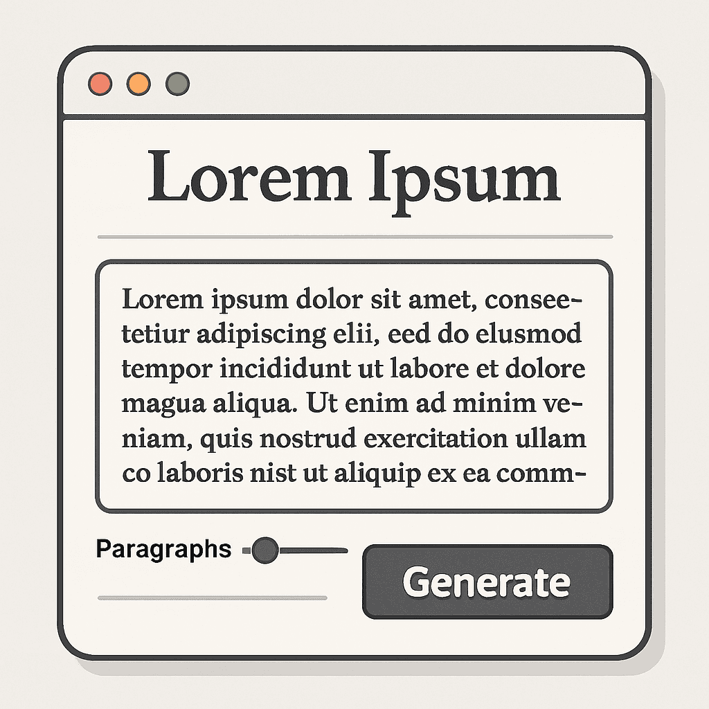 Lorem Ipsum Generator