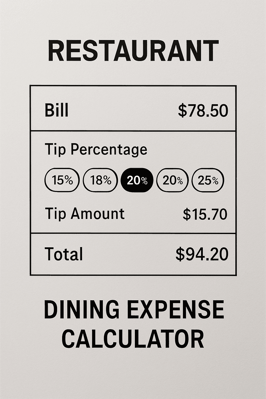 Tip Calculator - free online tool
