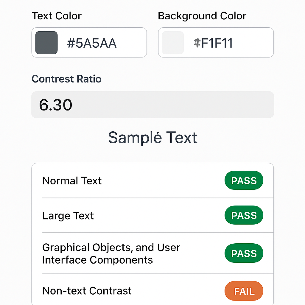 Color Contrast Checker | WCAG Accessibility Tool